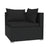 5 Piece Garden Lounge Set with Cushions Poly Rattan Black