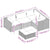5 Piece Garden Lounge Set with Cushions Poly Rattan Grey
