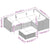 5 Piece Garden Lounge Set with Cushions Poly Rattan Grey