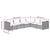 6 Piece Garden Lounge Set with Cushions Poly Rattan Grey