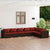 7 Piece Garden Lounge Set with Cushions Poly Rattan Brown