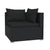 9 Piece Garden Lounge Set with Cushions Poly Rattan Black