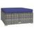 6 Piece Garden Lounge Set with Cushions Poly Rattan Grey