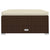 7 Piece Garden Lounge Set with Cushions Poly Rattan Brown