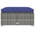 7 Piece Garden Lounge Set with Cushions Poly Rattan Grey