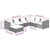 7 Piece Garden Lounge Set with Cushions Poly Rattan Black