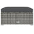 7 Piece Garden Lounge Set with Cushions Poly Rattan Grey