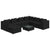8 Piece Garden Lounge Set with Cushions Poly Rattan Black