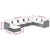 8 Piece Garden Lounge Set with Cushions Poly Rattan Brown