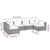 6 Piece Garden Lounge Set with Cushions Poly Rattan Brown