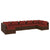 7 Piece Garden Lounge Set with Cushions Poly Rattan Brown