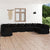 9 Piece Garden Lounge Set with Cushions Poly Rattan Black
