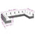 10 Piece Garden Lounge Set with Cushions Poly Rattan Black