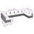 10 Piece Garden Lounge Set with Cushions Poly Rattan Black