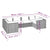 6 Piece Garden Lounge Set with Cushions Poly Rattan Black