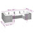 6 Piece Garden Lounge Set with Cushions Poly Rattan Grey