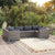 6 Piece Garden Lounge Set with Cushions Poly Rattan Grey