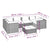 7 Piece Garden Lounge Set with Cushions Poly Rattan Grey