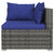 7 Piece Garden Lounge Set with Cushions Poly Rattan Grey