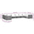 10 Piece Garden Lounge Set with Cushions Poly Rattan Grey