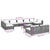 10 Piece Garden Lounge Set with Cushions Black Poly Rattan