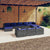 11 Piece Garden Lounge Set with Cushions Grey Poly Rattan