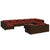 10 Piece Garden Lounge Set with Cushions Brown Poly Rattan