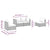 4 Piece Garden Lounge Set with Cushions Poly Rattan Grey