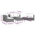 7 Piece Garden Lounge Set with Cushions Poly Rattan Black
