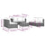 7 Piece Garden Lounge Set with Cushions Poly Rattan Grey