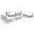 8 Piece Garden Lounge Set with Cushions Poly Rattan Black
