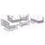 8 Piece Garden Lounge Set with Cushions Poly Rattan Brown