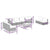 9 Piece Garden Lounge Set with Cushions Poly Rattan Grey