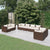 8 Piece Garden Lounge Set with Cushions Poly Rattan Brown