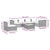 7 Piece Garden Lounge Set with Cushions Poly Rattan Grey