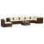 8 Piece Garden Lounge Set with Cushions Poly Rattan Brown