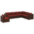 7 Piece Garden Lounge Set with Cushions Poly Rattan Brown
