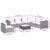 8 Piece Garden Lounge Set with Cushions Poly Rattan Grey