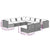 9 Piece Garden Lounge Set with Cushions Brown Poly Rattan