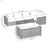 7 Piece Garden Lounge Set with Cushions Brown Poly Rattan