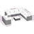 10 Piece Garden Lounge Set with Cushions Black Poly Rattan