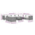 11 Piece Garden Lounge Set with Cushions Grey Poly Rattan