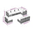 8 Piece Garden Lounge Set with Cushions Poly Rattan Brown