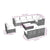 9 Piece Garden Lounge Set with Cushions Poly Rattan Black
