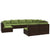9 Piece Garden Lounge Set with Cushions Poly Rattan Brown