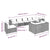 9 Piece Garden Lounge Set with Cushions Poly Rattan Black