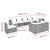 9 Piece Garden Lounge Set with Cushions Poly Rattan Black