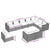 10 Piece Garden Lounge Set with Cushions Poly Rattan Brown