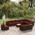 11 Piece Garden Lounge Set with Cushions Poly Rattan Brown