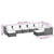 9 Piece Garden Lounge Set with Cushions Poly Rattan Brown